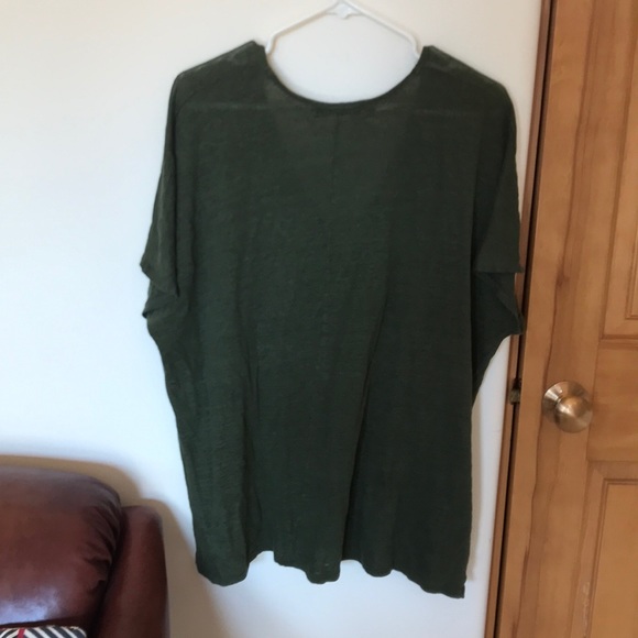 Forest Green Patterson Kincaid Linen Top - Picture 7 of 7